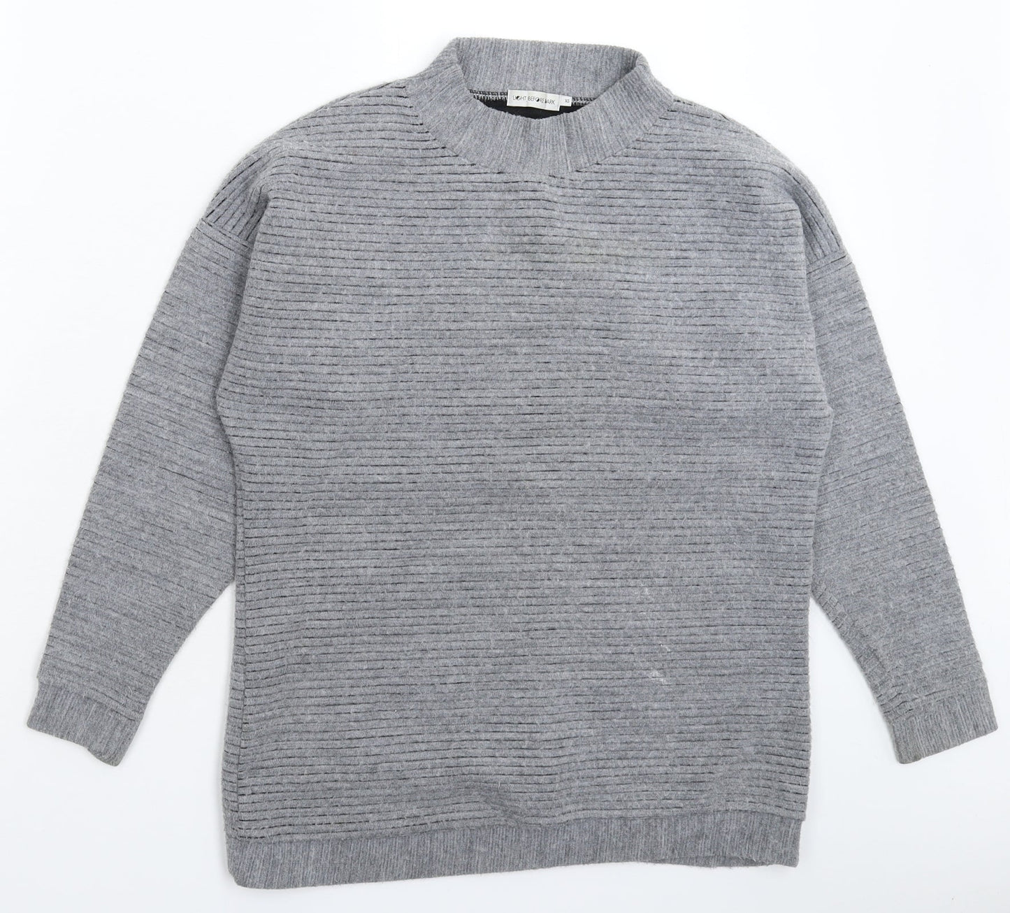 Light Before Dark Womens Grey  Knit Pullover Jumper Size XS
