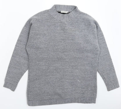Light Before Dark Womens Grey  Knit Pullover Jumper Size XS