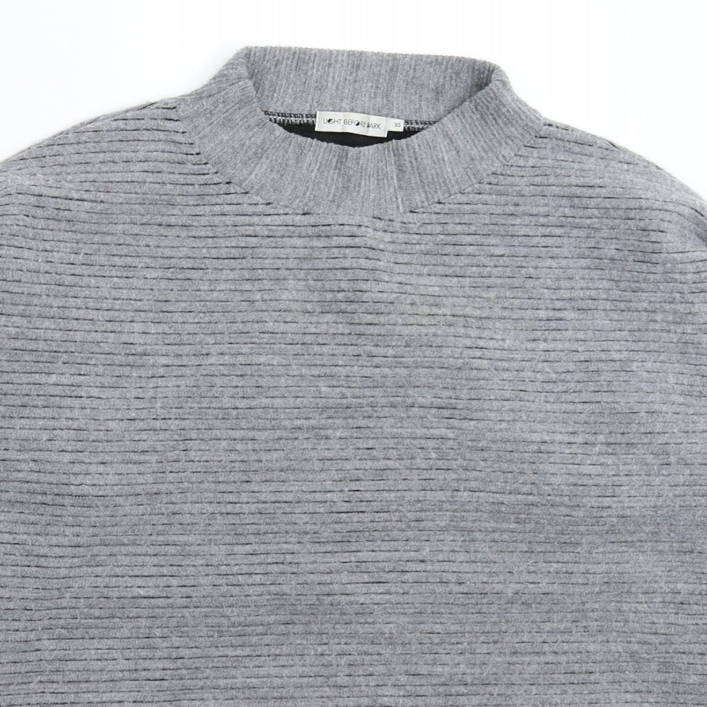Light Before Dark Womens Grey  Knit Pullover Jumper Size XS