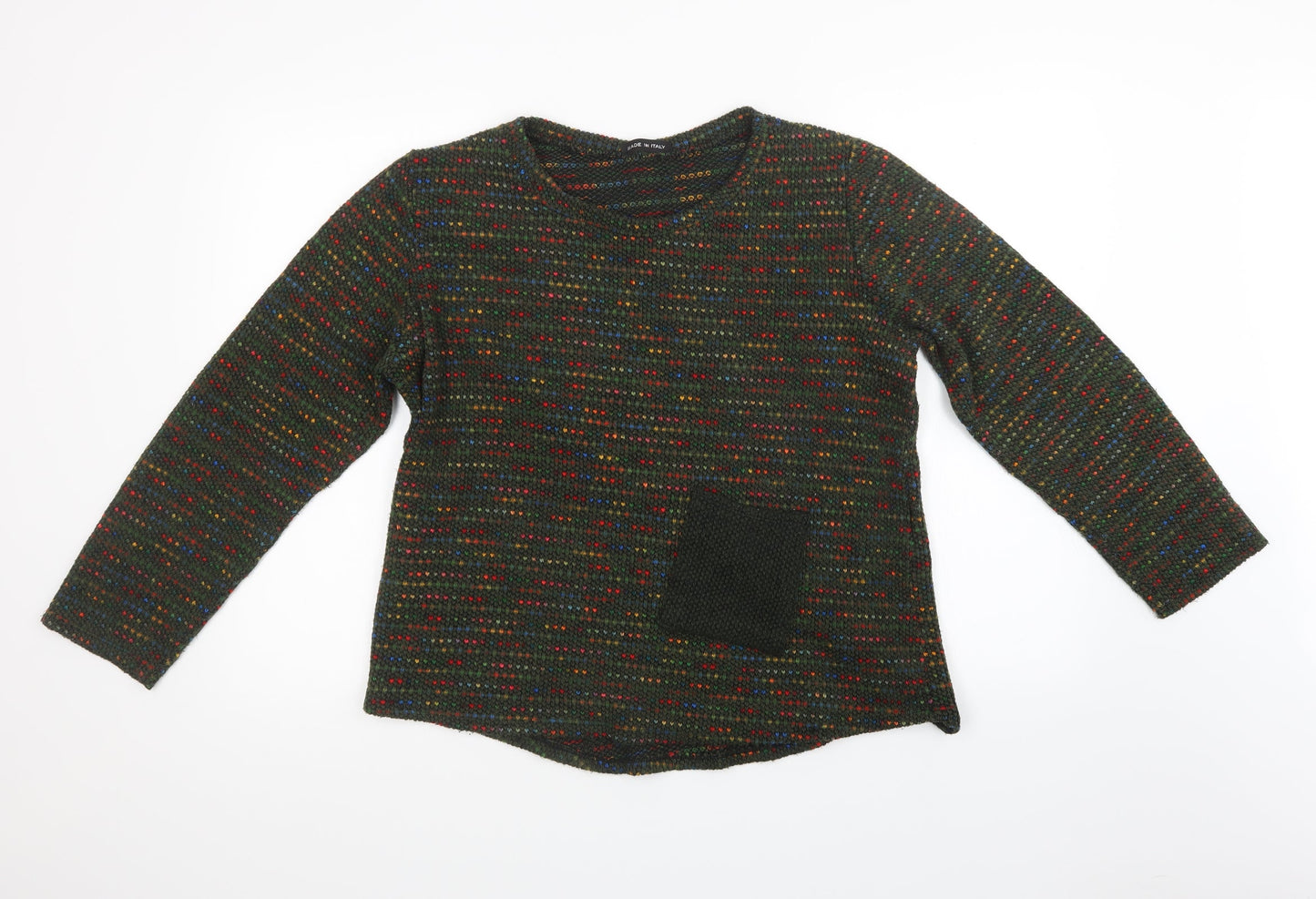 Mens UK Size S Preworn Green Pullover Sweatshirt