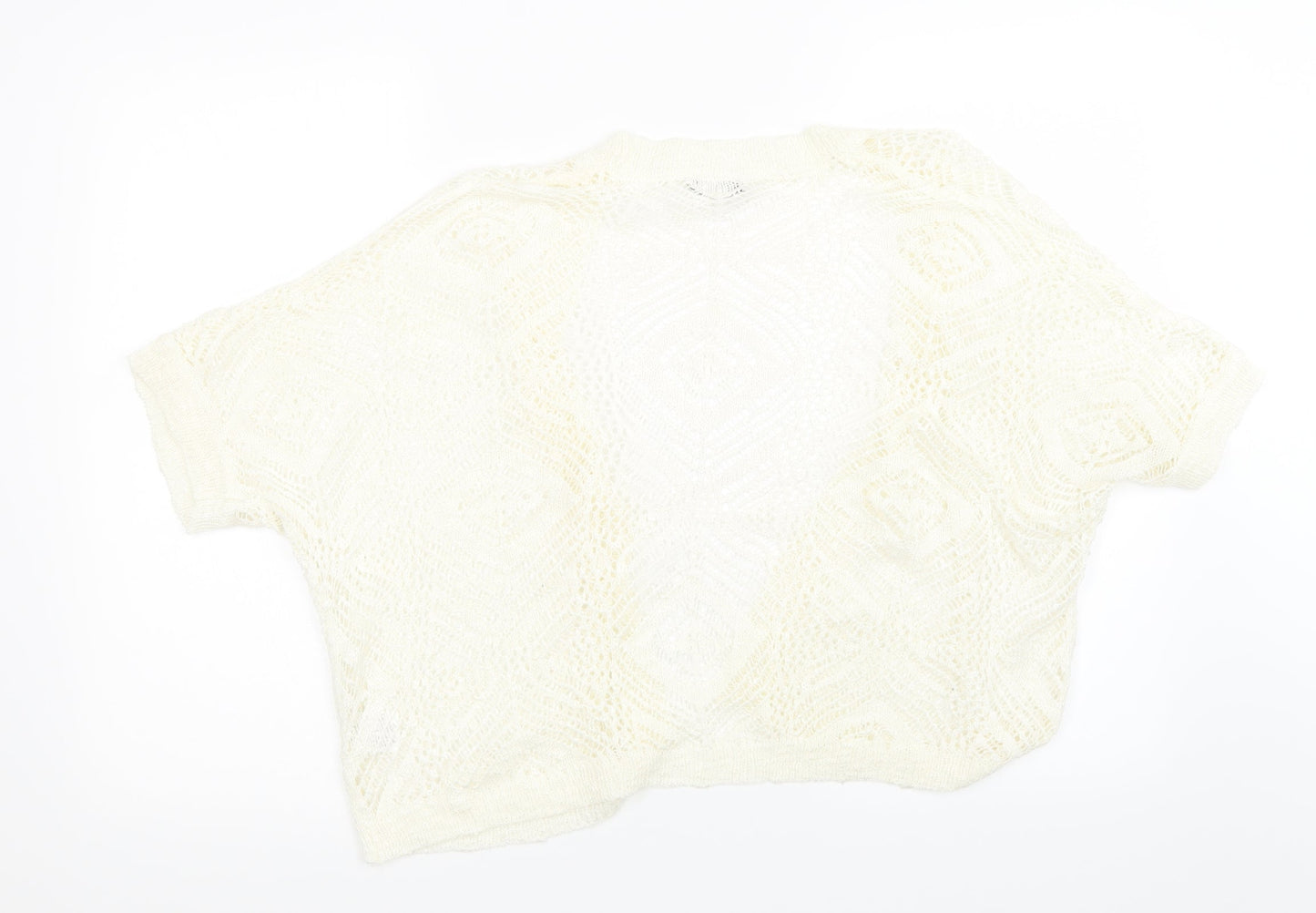 Womens UK Size 16 Roman White Cardigan Jumper