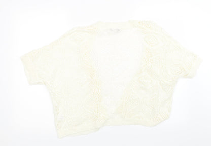Womens UK Size 16 Roman White Cardigan Jumper