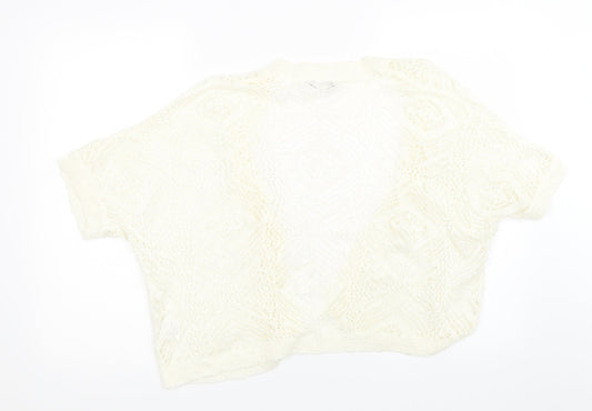Womens UK Size 16 Roman White Cardigan Jumper