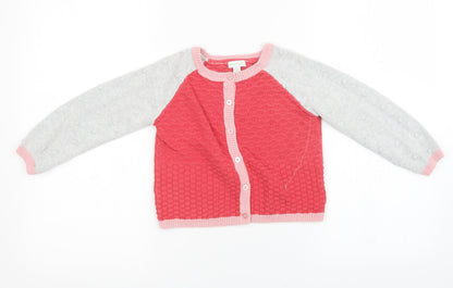 Preworn Girls Pink  Knit Pullover Sweatshirt Size 5 Years