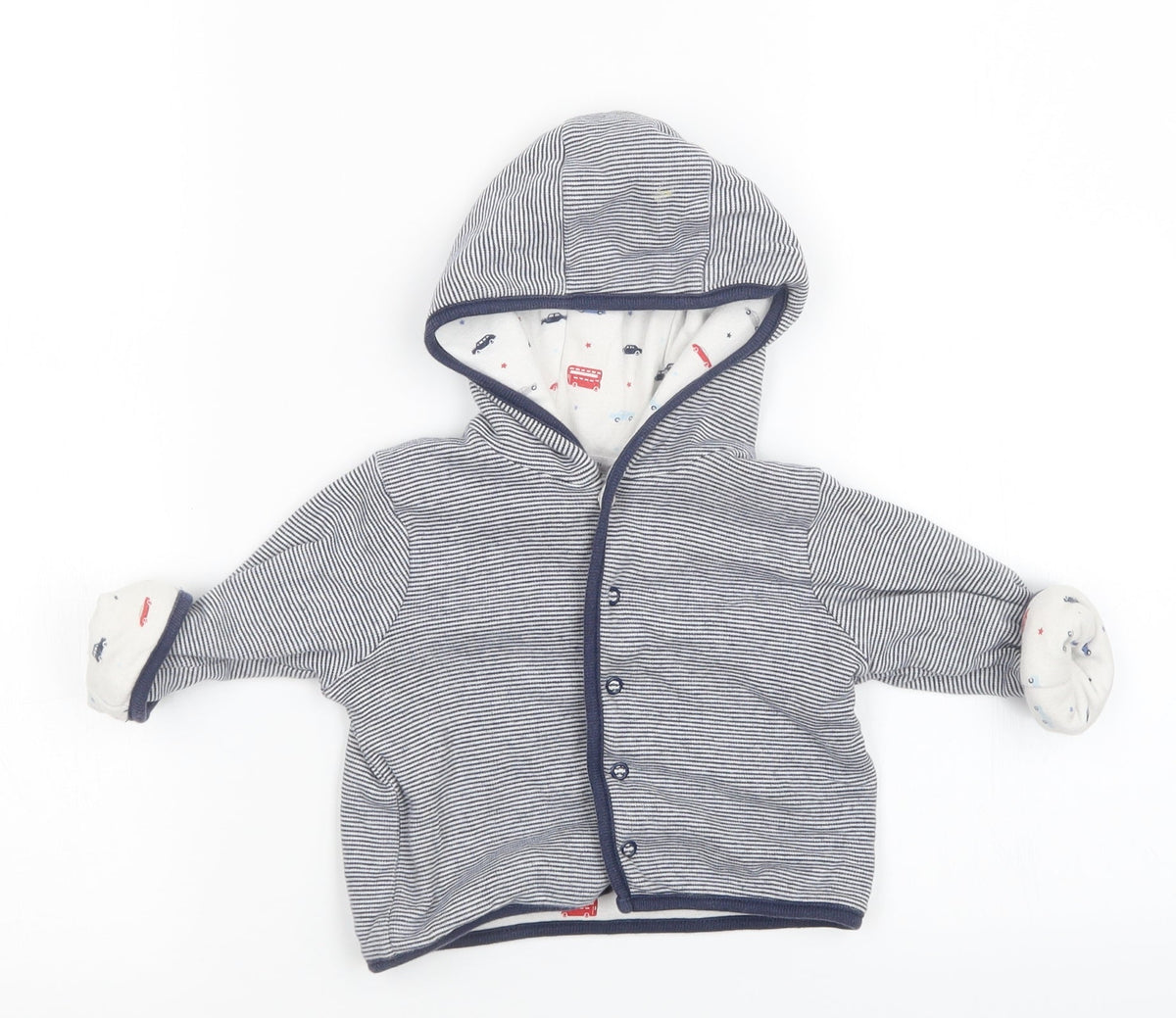Preworn Baby Blue Spotted  Basic Jacket Jacket Size 3-6 Months