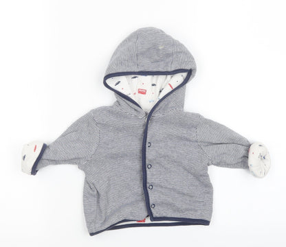 Preworn Baby Blue Spotted  Basic Jacket Jacket Size 3-6 Months