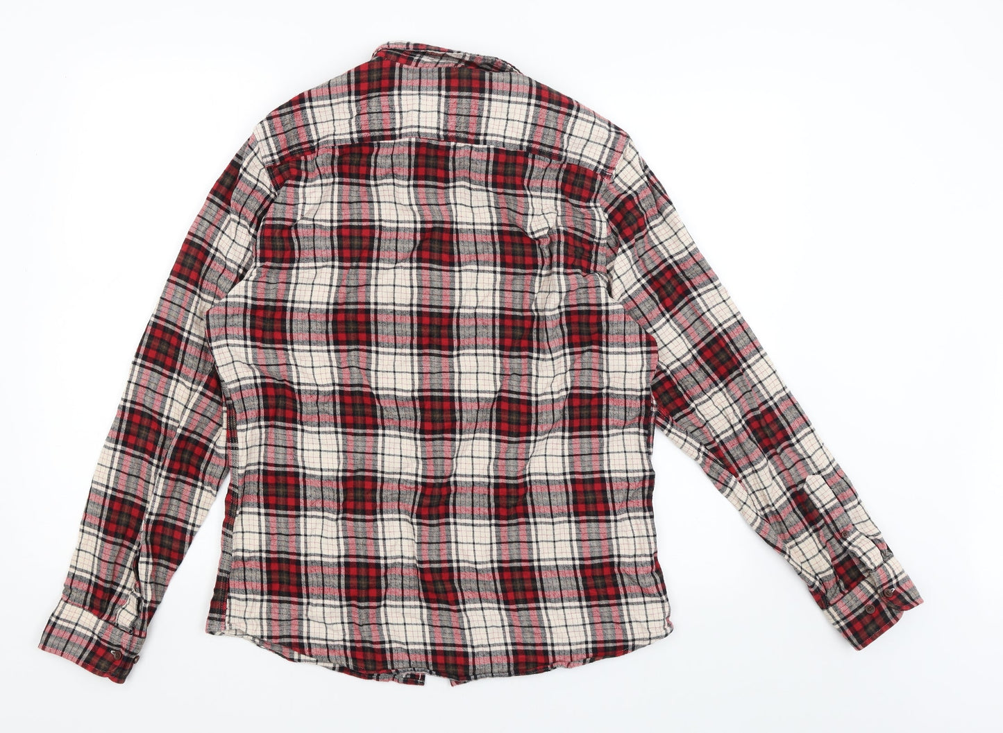Mens UK Size M Morley Trading Co Red  Button-Up Long Sleeve Casual Shirt