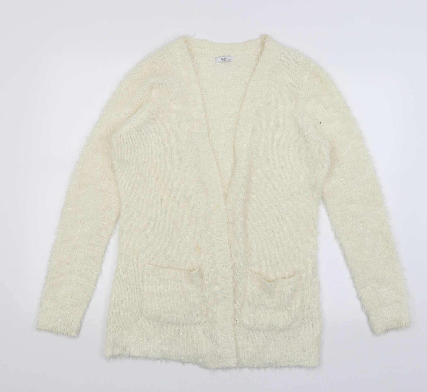 Cotton Traders Womens Ivory   Wrap Jumper Size 12