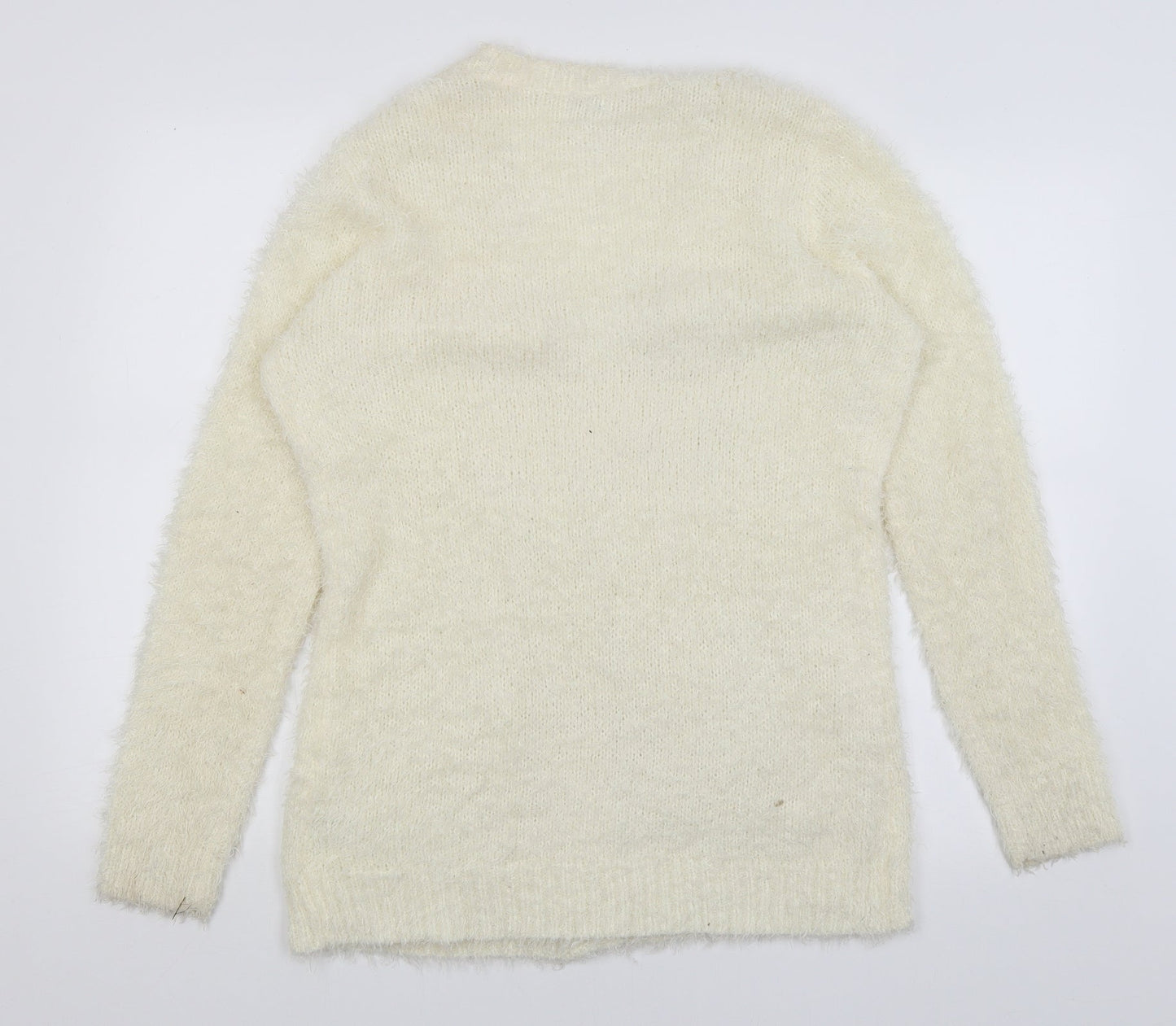 Cotton Traders Womens Ivory   Wrap Jumper Size 12