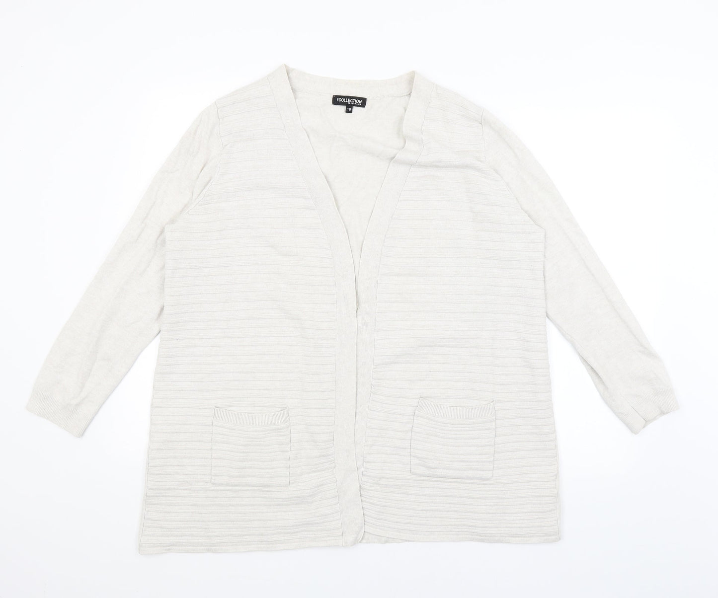 Womens UK Size 18 The Collection Ivory Wrap Jumper