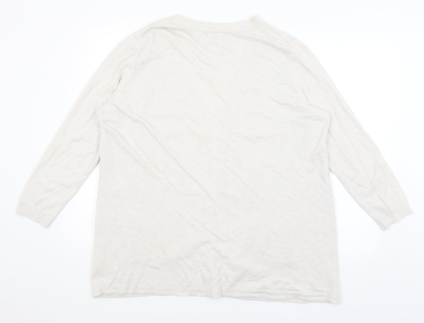 Womens UK Size 18 The Collection Ivory Wrap Jumper