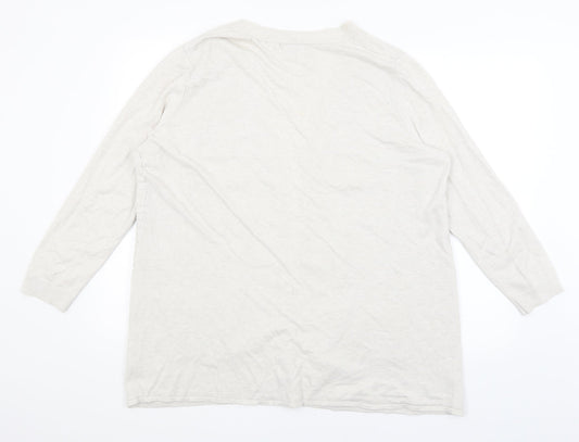 Womens UK Size 18 The Collection Ivory Wrap Jumper