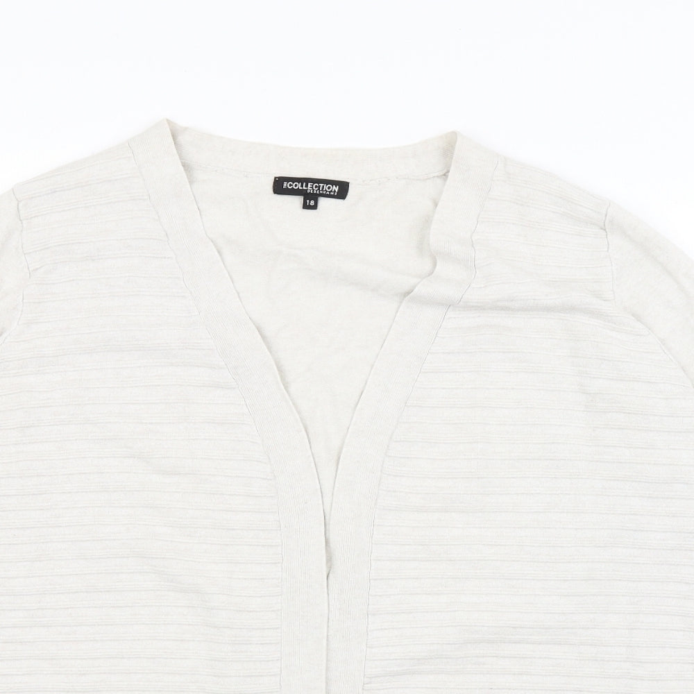 Womens UK Size 18 The Collection Ivory Wrap Jumper