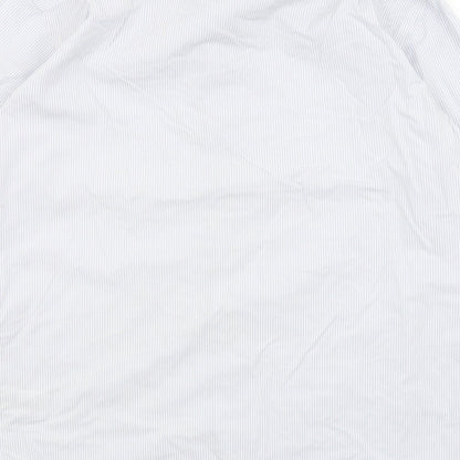 The Collection Mens Blue Striped   Button-Up Size 16