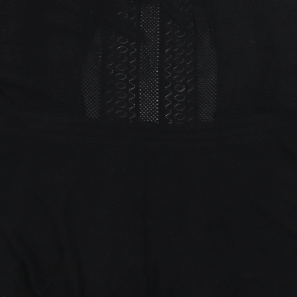 Womens UK Size M Cameo Rose Black Wrap Jumper