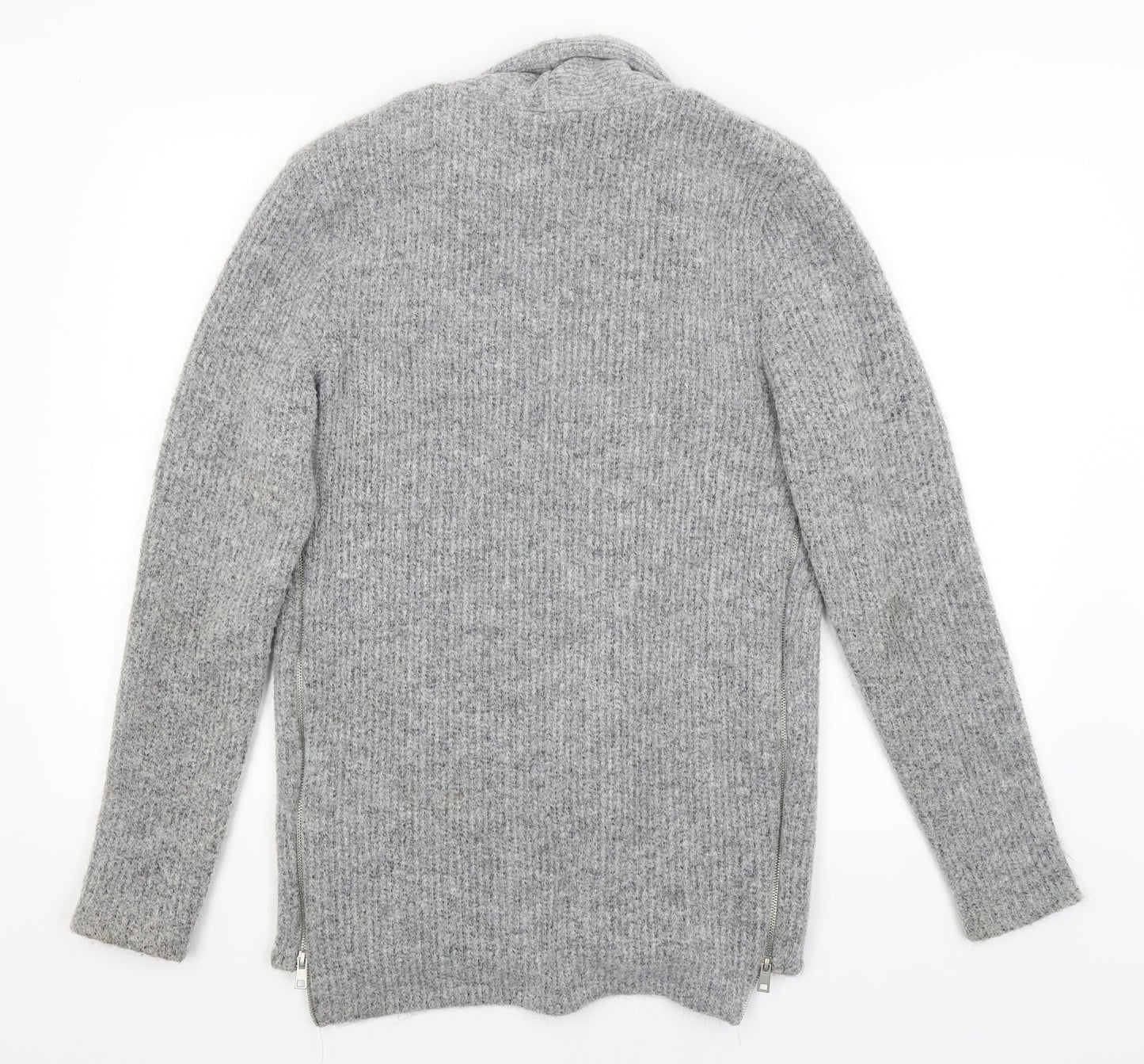 Womens UK Size S River Island Grey Wrap Jumper
