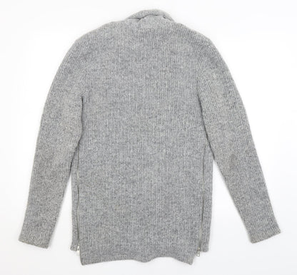 Womens UK Size S River Island Grey Wrap Jumper