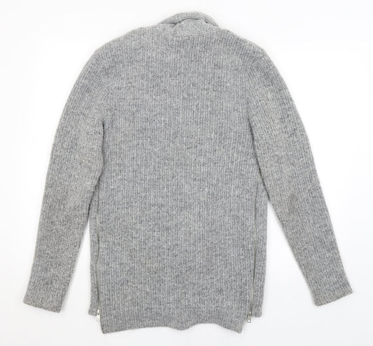 Womens UK Size S River Island Grey Wrap Jumper