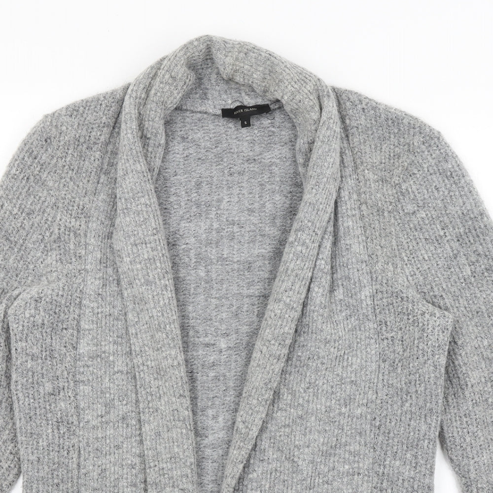 Womens UK Size S River Island Grey Wrap Jumper