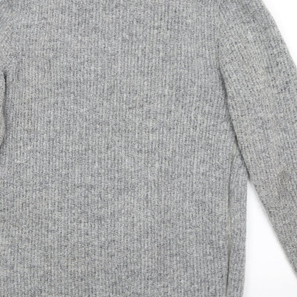 Womens UK Size S River Island Grey Wrap Jumper