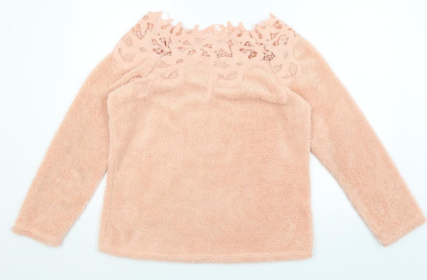 Womens UK Size L Preworn Pink Pullover Jumper