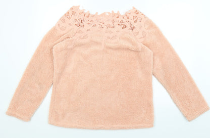 Womens UK Size L Preworn Pink Pullover Jumper