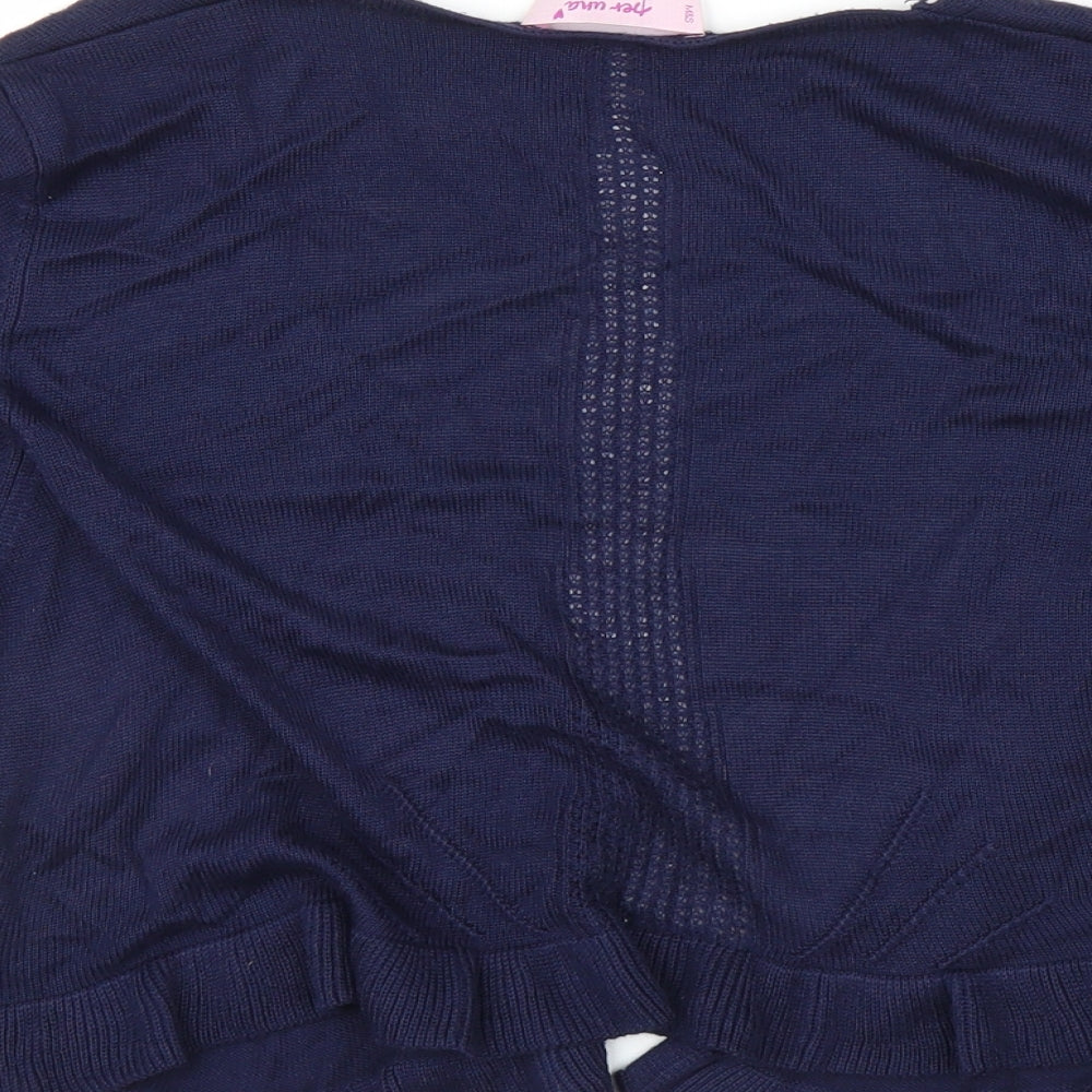 Womens UK Size 14 Per Una Blue Cardigan Jumper