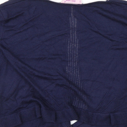 Womens UK Size 14 Per Una Blue Cardigan Jumper