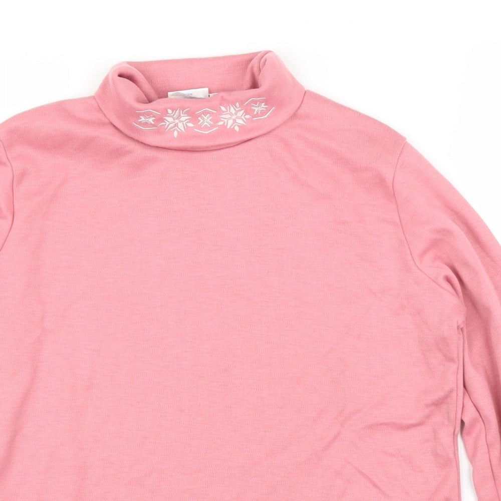 Womens UK Size 14 Afibel Pink Basic Blouse