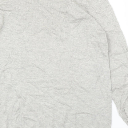 Dorothy Perkins Womens Grey Floral  Pullover Jumper Size 10