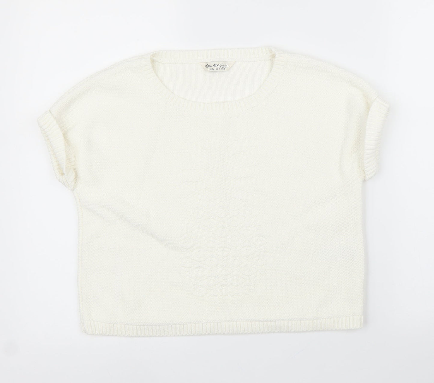 Womens UK Size 6 Miss Selfridge White Pullover Jumper