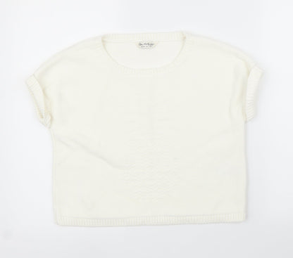 Womens UK Size 6 Miss Selfridge White Pullover Jumper