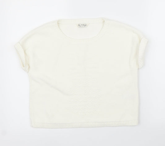 Womens UK Size 6 Miss Selfridge White Pullover Jumper