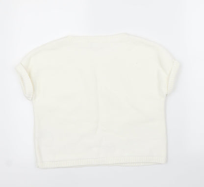 Womens UK Size 6 Miss Selfridge White Pullover Jumper