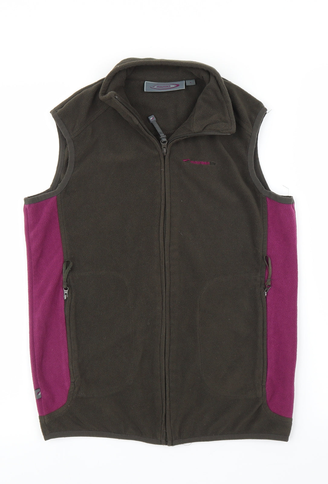 Womens UK Size 8 Mountain Life Brown Full Zip Jumper