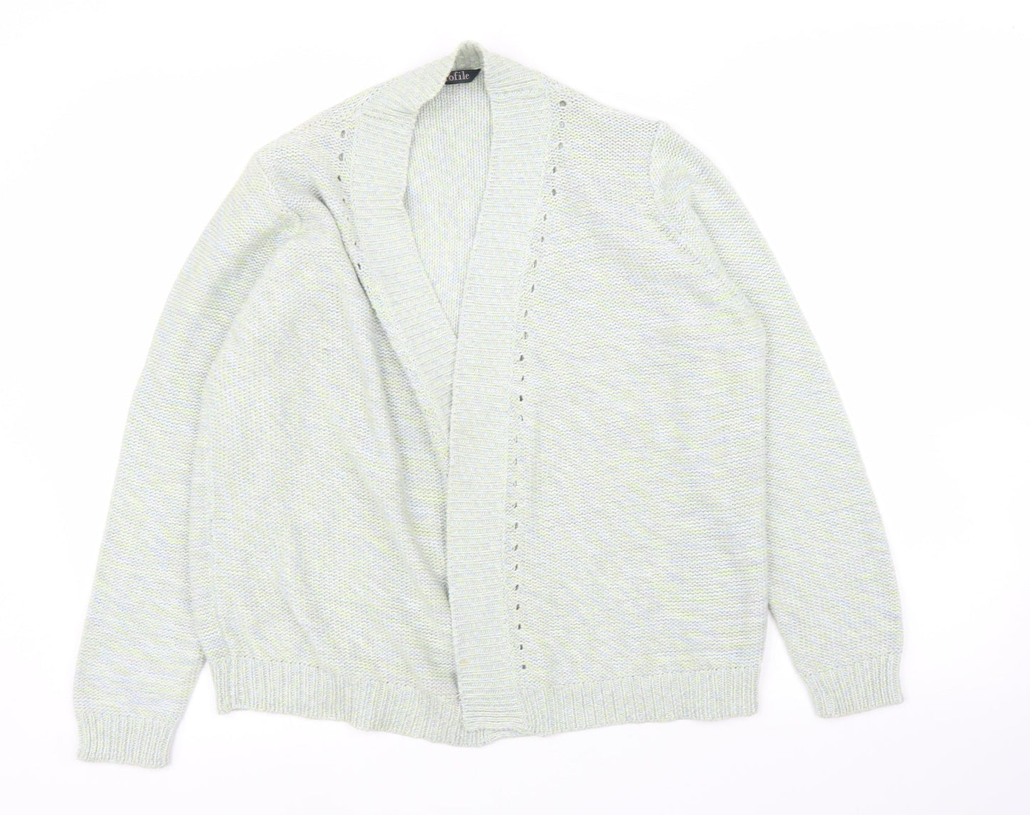 Womens UK Size 14 Profile Green Cardigan Jumper