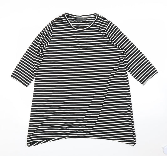 Primark Womens Black Striped  Tunic Blouse Size M