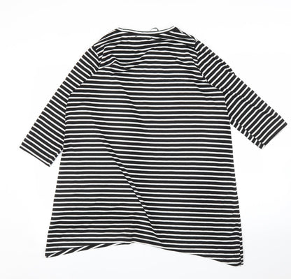 Primark Womens Black Striped  Tunic Blouse Size M