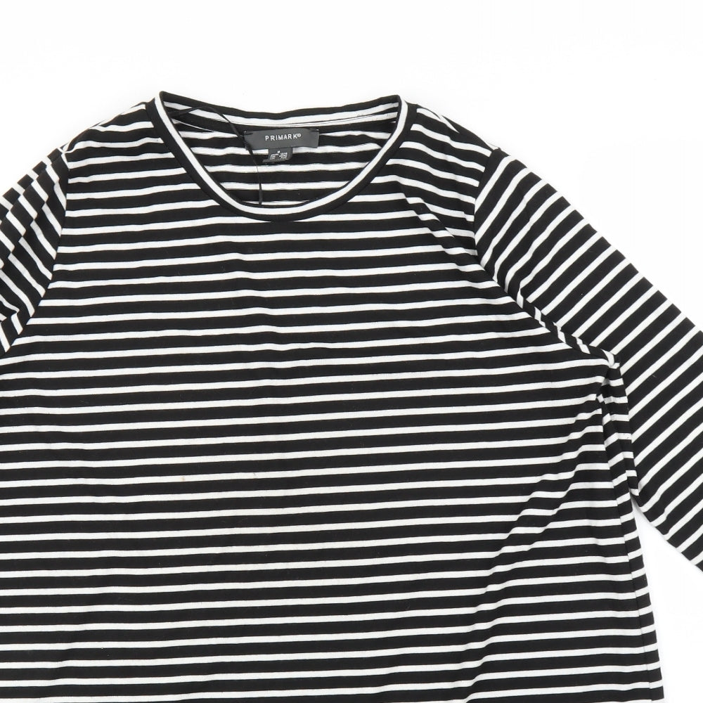 Primark Womens Black Striped  Tunic Blouse Size M