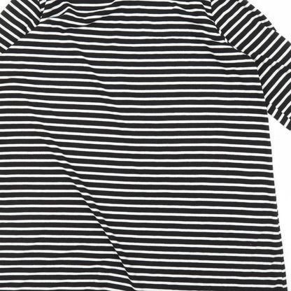 Primark Womens Black Striped  Tunic Blouse Size M