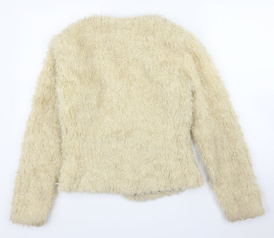 New Look Girls Ivory   Overcoat Coatigan Size 14 Years