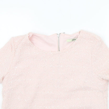 Womens UK Size S Oasis Pink Basic T-Shirt