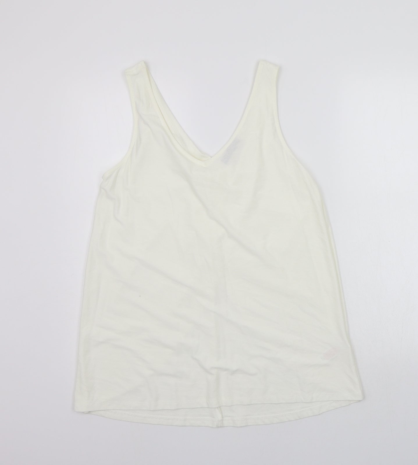 F&F Womens White   Basic Tank Size 14  - washable mark