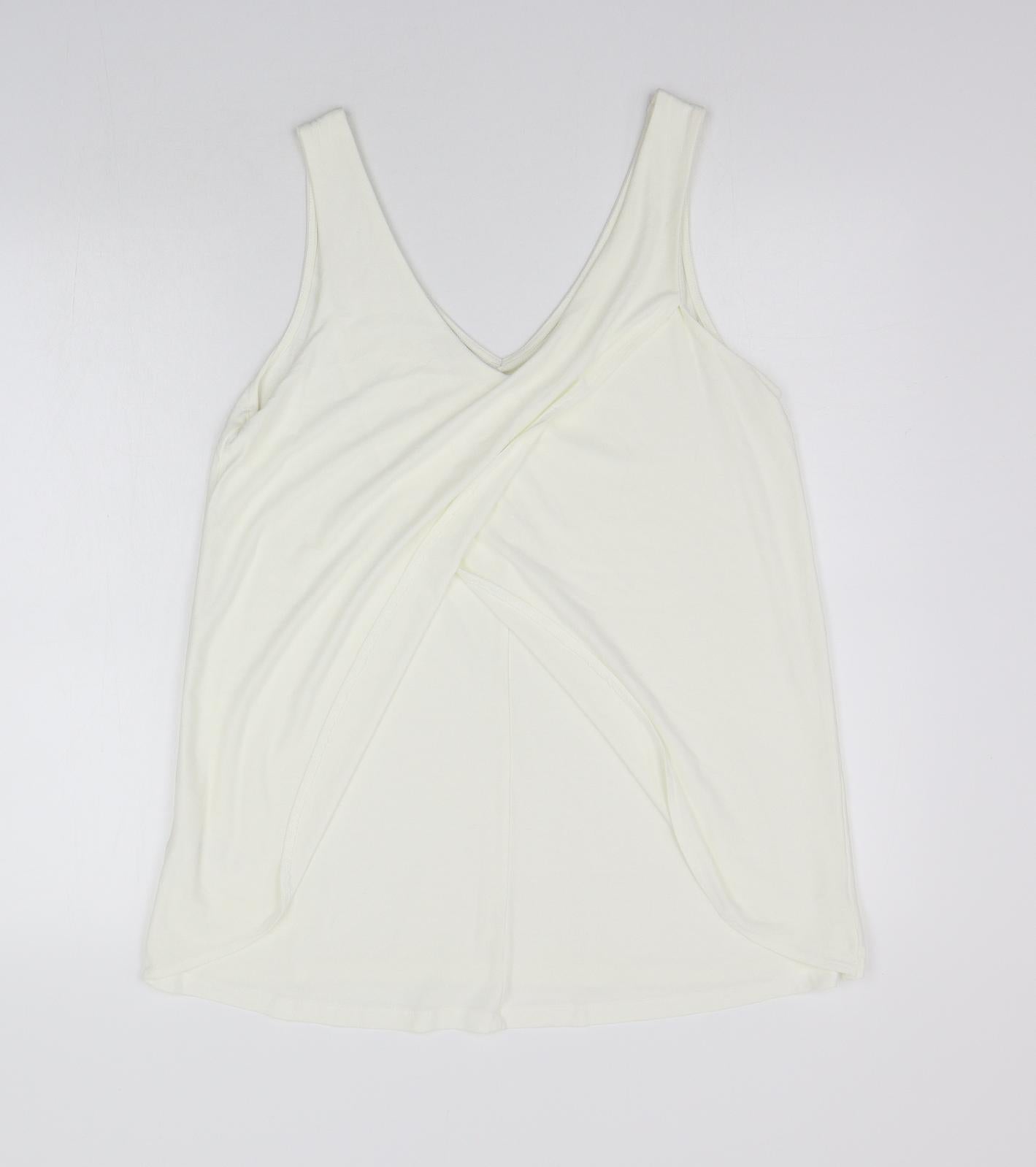 F&F Womens White   Basic Tank Size 14  - washable mark