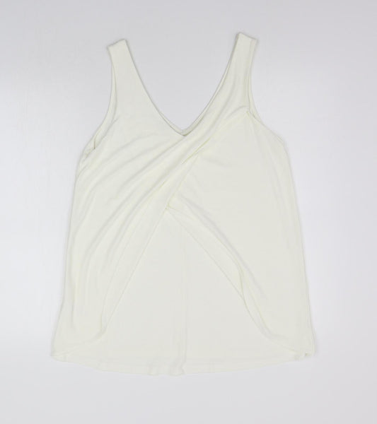 F&F Womens White   Basic Tank Size 14  - washable mark