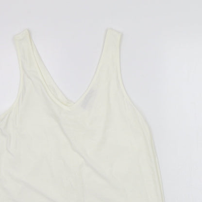 F&F Womens White   Basic Tank Size 14  - washable mark