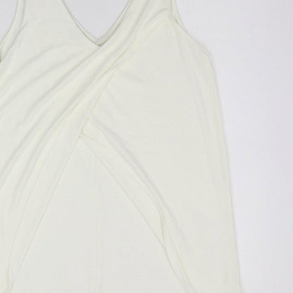 F&F Womens White   Basic Tank Size 14  - washable mark