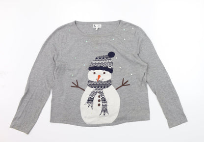 Womens UK Size 14 NEXT Grey Pullover Jumper