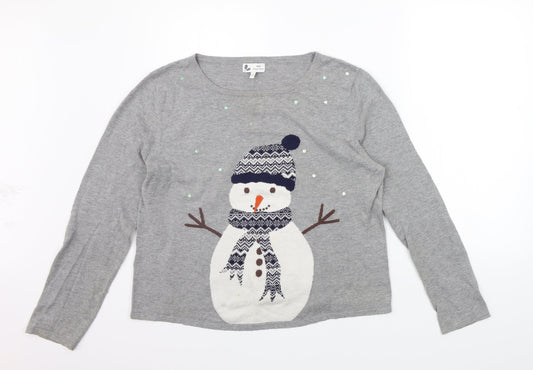 Womens UK Size 14 NEXT Grey Pullover Jumper