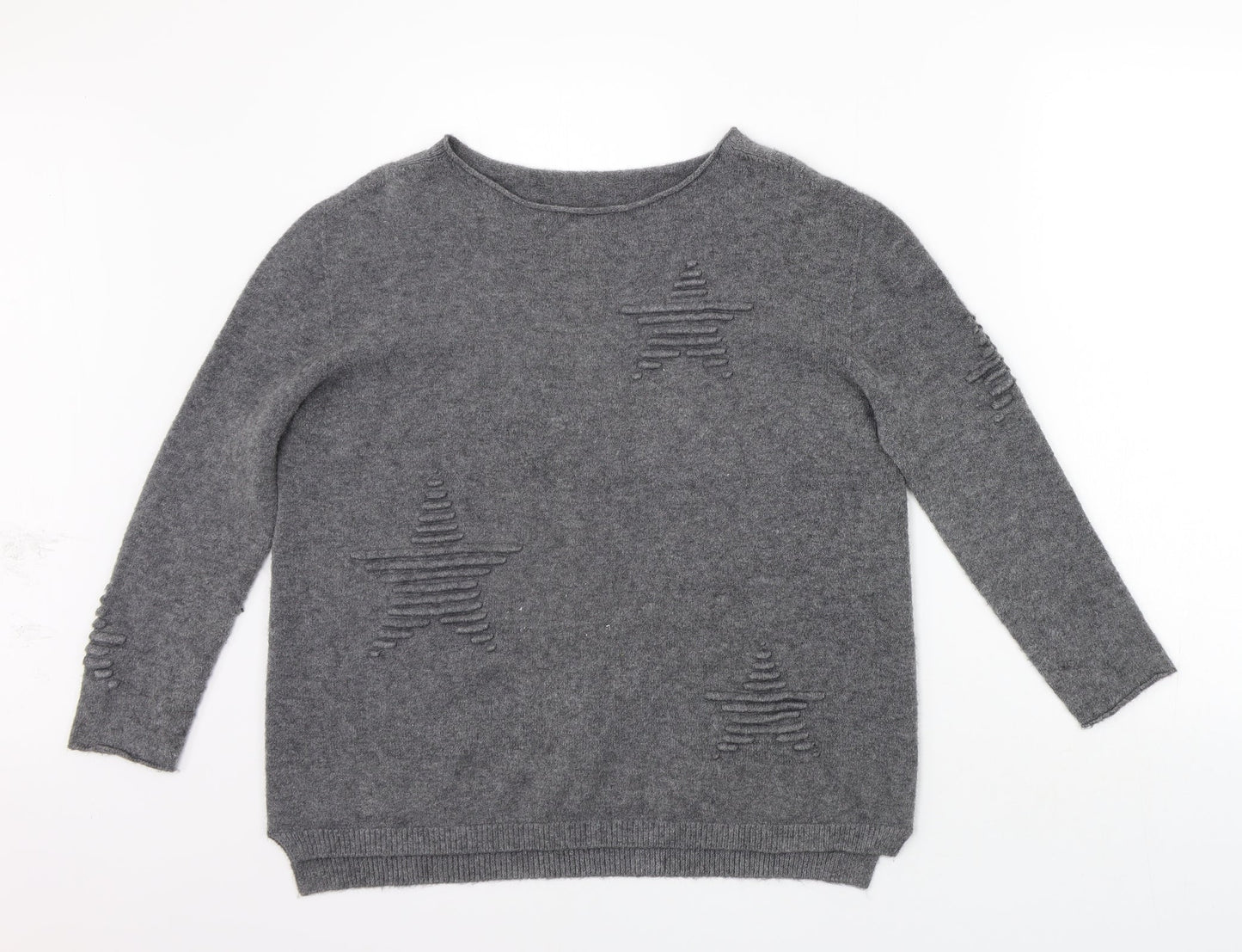 Womens UK Size M Preworn Grey Pullover Jumper